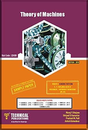 Theory of Machines for MSBTE (I SCHEME PATTERN S.Y DIPLOMA SEM-IV MECH ...