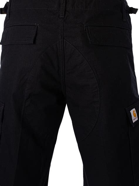 Carhartt WIP Aviation Slim Cargo Shorts - Black | Standout
