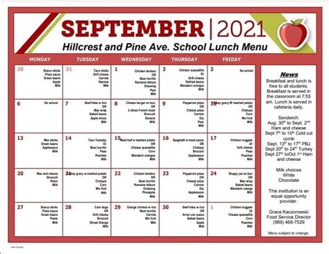 Nicoma Park Middle School Lunch Menu at Eloise Rameriz blog