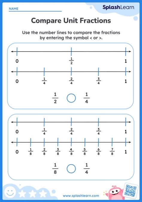Grade 2 Compare Unit Fractions Using Relation Symbol 的图像结果