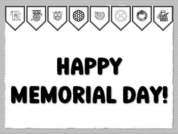 HAPPY MEMORIAL DAY! Memorial Day Bulletin Board Kit school resource by ...