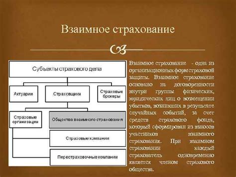 Общество взаимного страхования Подготовила Смирнова Н И РГГУ