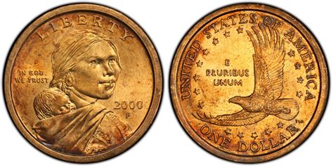 Images of Sacagawea Dollar 2000-P SAC$1 Wounded Eagle - PCGS CoinFacts