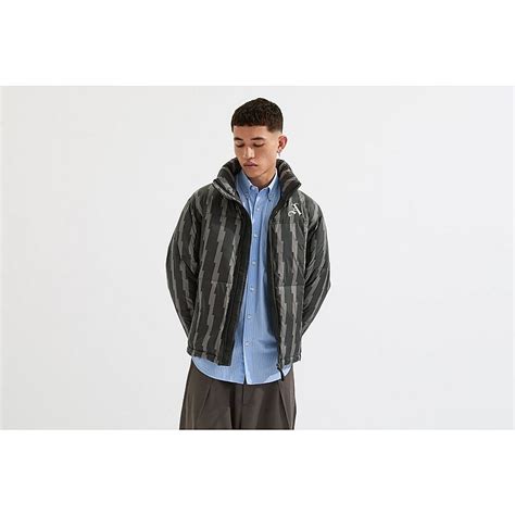 Arsenal Black Printed Cannon Puffer Jacket | Official Online Store