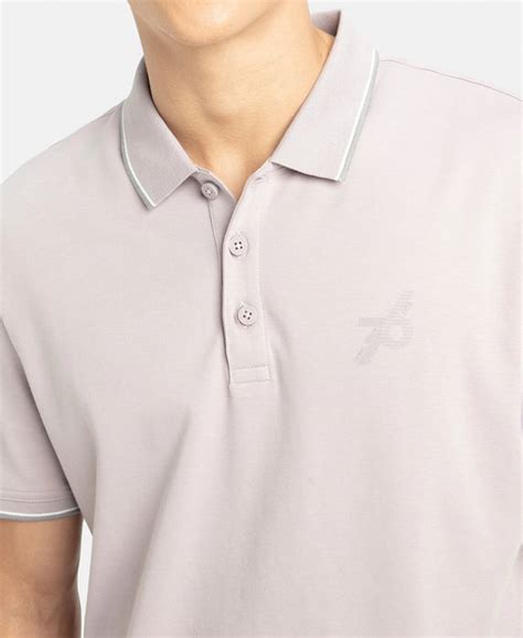 Buy Super Combed Cotton Rich Solid Half Sleeve Polo T-Shirt - Nirvana ...