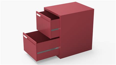 Filing Cabinet 2 Drawer Red 3D | 3D Molier International