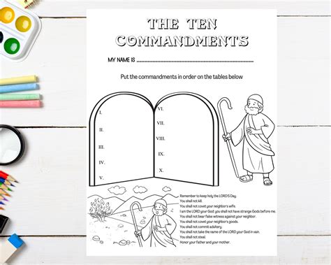 10 Commandments Catholic Coloring Pages [2025]