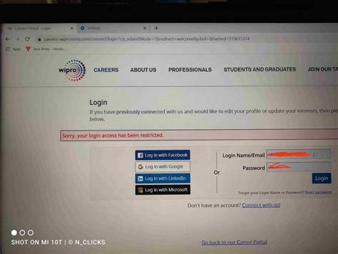 Wipro — My wipro account access has been restricted.