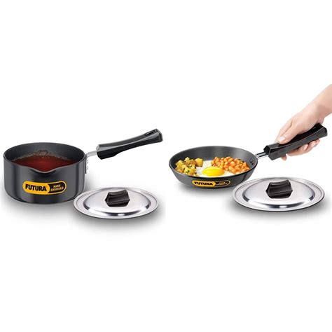 Buy Hawkins - L95 Futura Hard Anodised Sauce Pan with Lid, 1.5 litres ...