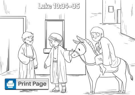 Free Printable Good Samaritan Coloring Sheets