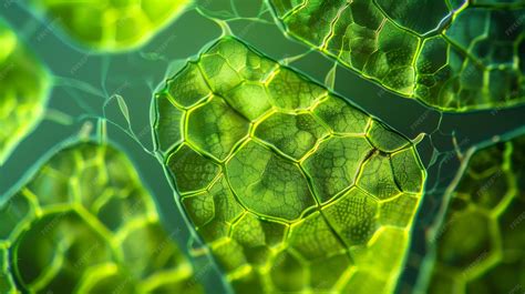 A microscope image of plant cells showcasing their cell walls and ...