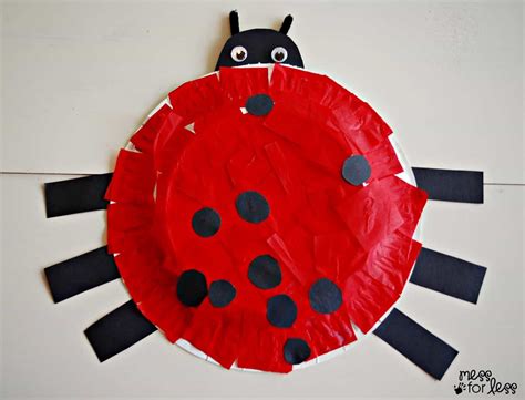 Paper Plate Ladybug Craft - Mess for Less