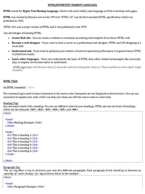 Image result for Web Programming HTML Notes