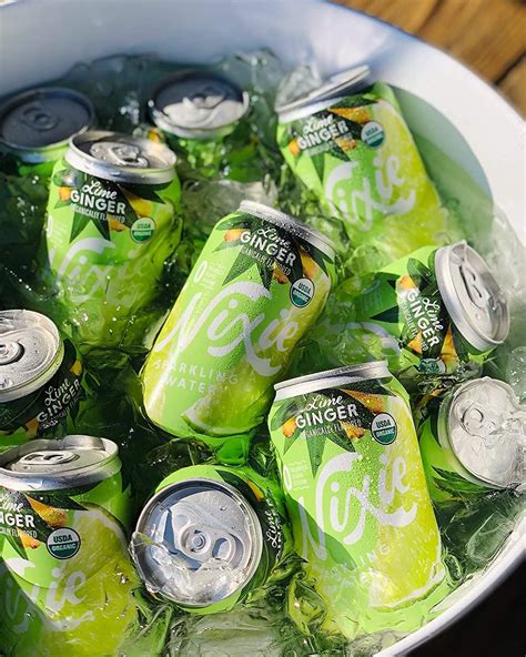 Nixie Sparkling Water Lime Ginger 12 fl oz Cans 24 Pack - Organic, Non ...