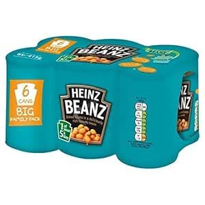 HEINZ Baked Beans in Tomato Sauce, 415 g, Pack of 6 : Amazon.in ...