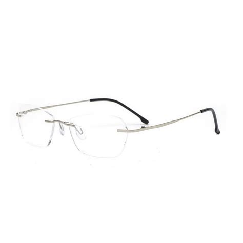 Stylish Rimless Glasses Frame with Pento Shape – Glasses India Online