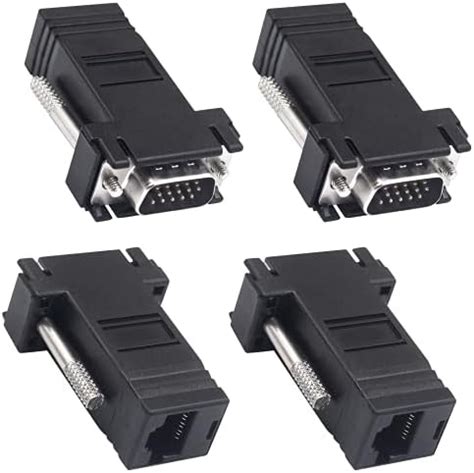 Poyiccot VGA Extender Over Ethernet Adapter, 4-Pack VGA to RJ45 Adapter ...