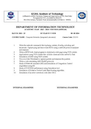 Check list for lecture notes - The lecture notes are to be prepared ...