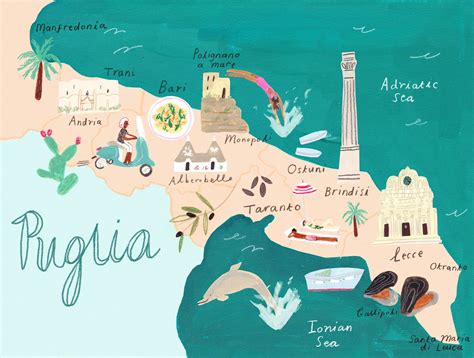 Map Of Italy Puglia Region | Adams Printable Map