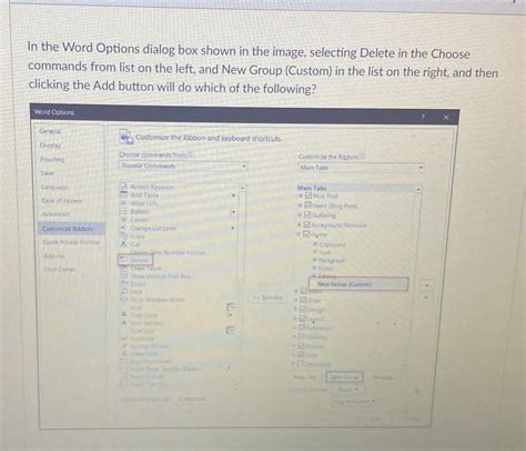 Image result for Word Options Dialog Box