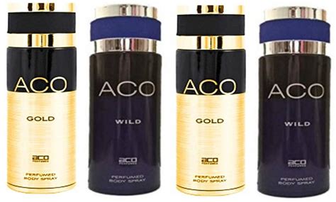 aco 2 Gold and 2 Wild Perfumed Body Spray 200ML Each Perfume Body Spray ...
