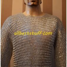 Aluminium Chain Mail Shirt Round Rivets with Flat Solid Rings