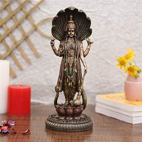 Buy Collectible India Standing Vishnu Idol Statue for Home Pooja Room ...