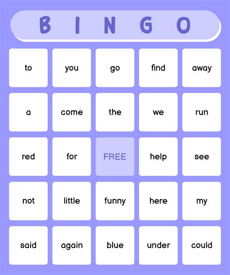 Sight Word Bingo Cards - 10 Free PDF Printables | Printablee