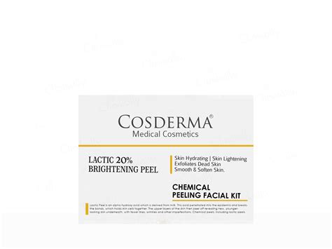 Buy Cosderma Lactic 20% Brightening Peel Chemical Peeling Facial Kit ...