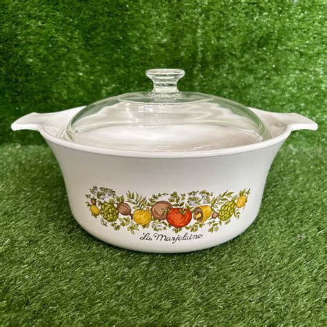 Vintage Corning Ware "La Marjolaine" 2 Litre Casserole Dish & Lid ...