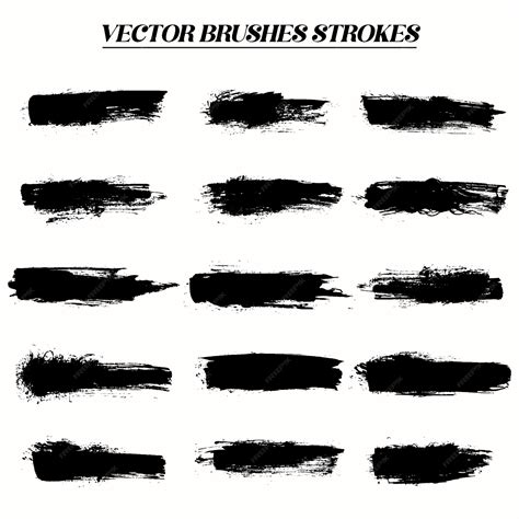 Premium Vector | Free set of vector brushes strokes