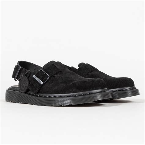 Dr. Martens Jorge Suede Mules 'Made in England' (Black Repello Calf ...