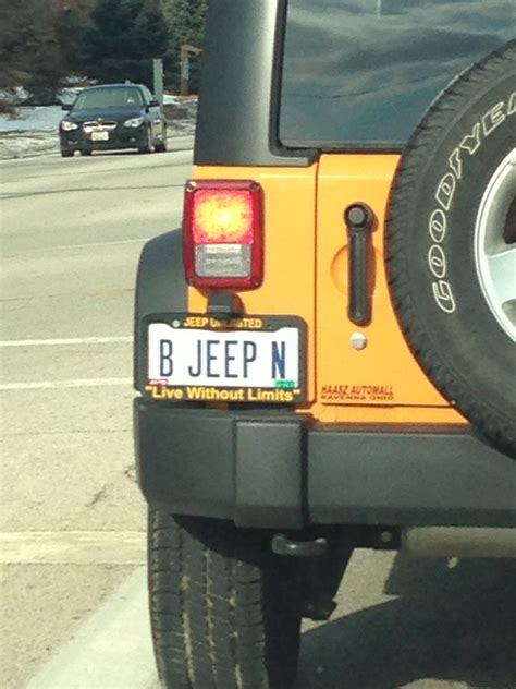 jeep license plate ideas