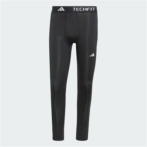 adidas TECHFIT Compression Training 3-Stripes Long Tights - Black ...