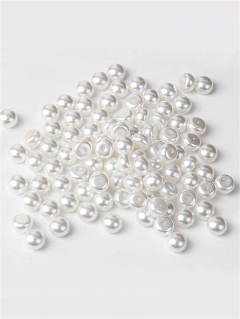 10pcs/100pcs/500pcs Half Round Steamed Bun Pearls With Holes Beads ...