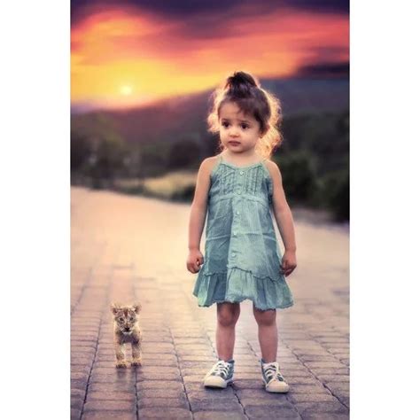 Child's Love - Cute Girl With Cub