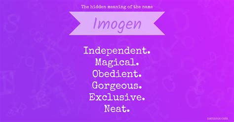 The hidden meaning of the name Imogen | Namious