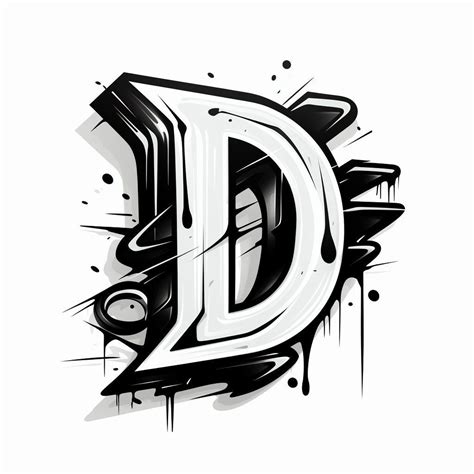 Graffiti Letter D Drawing