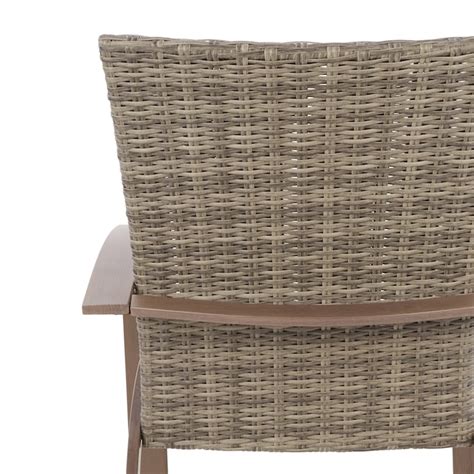 Style Selections Oakhurst Wicker Mocha Steel Frame Stationary ...