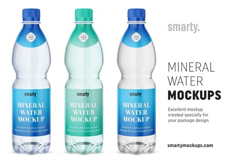Mineral water bottle mockups | Mineral water bottle, Bottle mockup ...