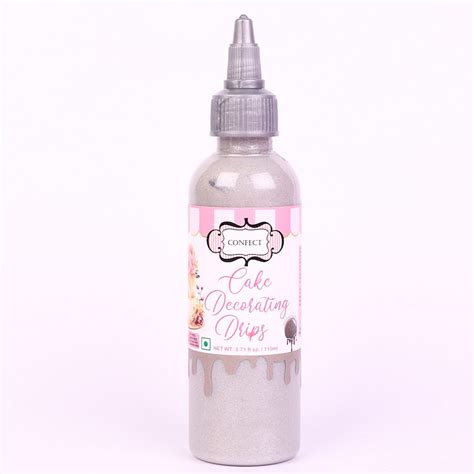 Confect Shimmering Silver Drips 110 Gms