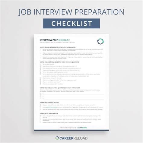 Job Interview Checklist Template 的图像结果