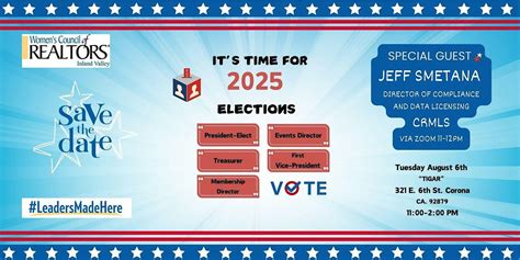 Its Time for 2025 Elections, 321 E 6th St. Corona, CA 92879, 6 August ...