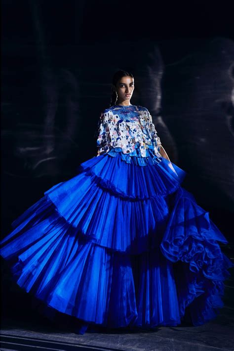Rahul Mishra’s fourth haute couture week outing is an elemental success ...