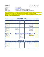 Math 111 NJIT Schedule Fall 2017.pdf - Fall 2017 Calculus I Math 111 ...