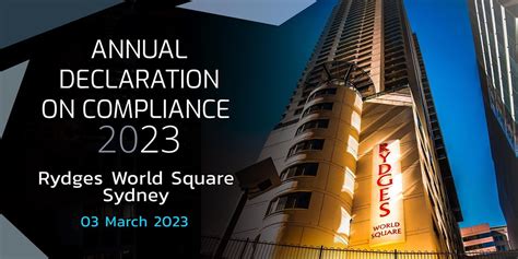 Annual Declaration on Compliance (Sydney), Rydges World Square Hotel ...