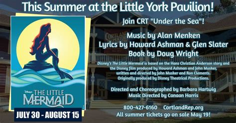 Disneys "THE LITTLE MERMAID" at Cortland Repertory Theatre, Cortland ...