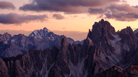 Download wallpaper the sky, clouds, sunset, mountains, nature, rocks ...