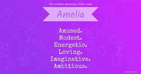 The hidden meaning of the name Amelia | Namious