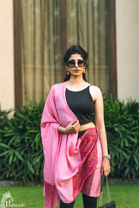 Pashtush Women Pink Woven Design Designer Stole – Pashtush Shawl Store